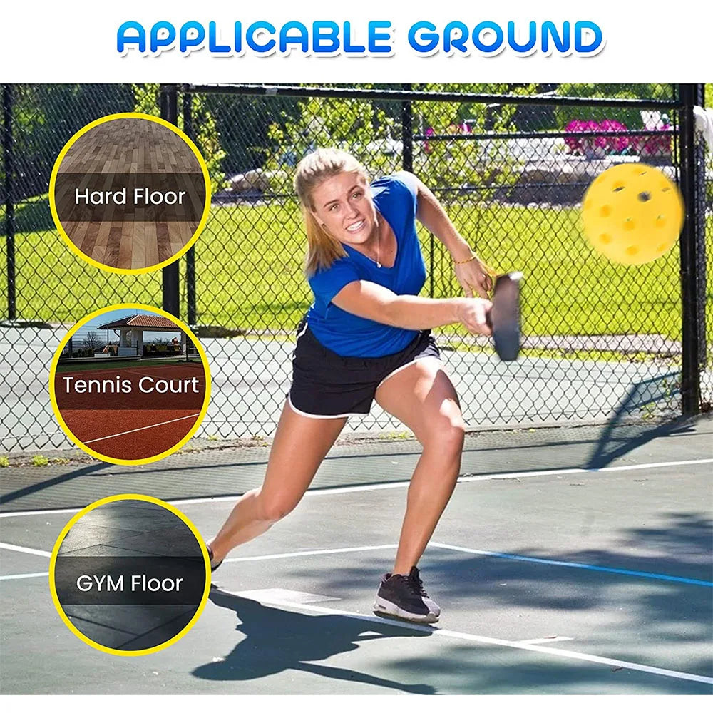 6 Pack Pickleball Balls for Outdoor Indoor Sports Pickle Ball Set Hard Bounce Pelota Padel Raquete Beach Tennis Pala Padel