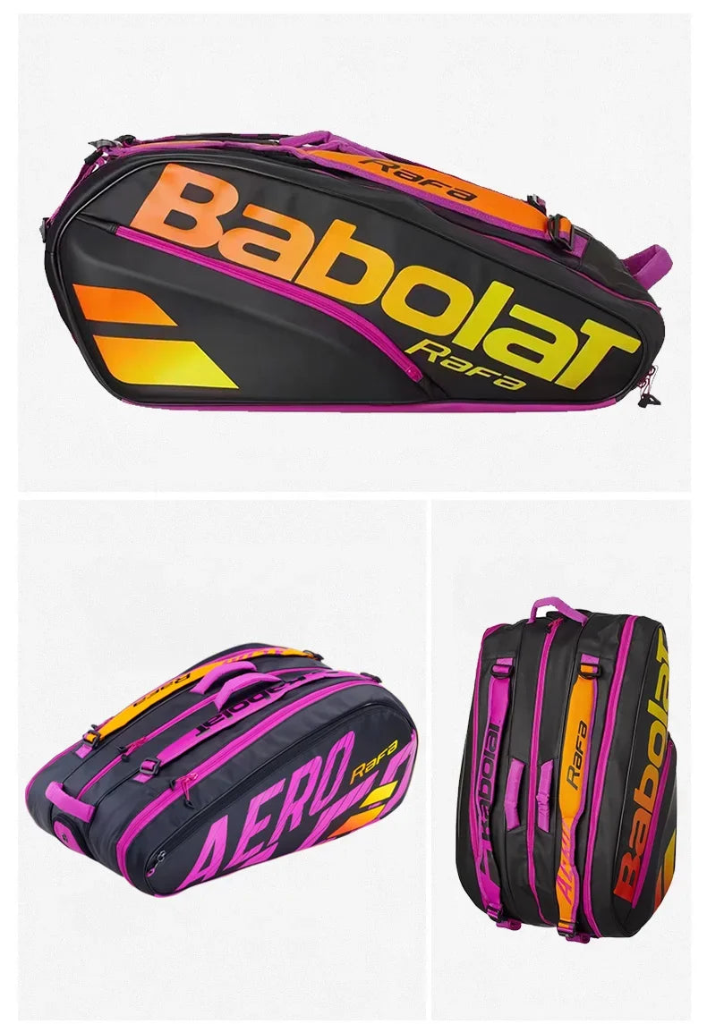 Original Babolat Tennis Racket Bag Aero Tennis Bag For 6  Rackets Men's Women's Large Capacity Tennis Backpack Sports Bag