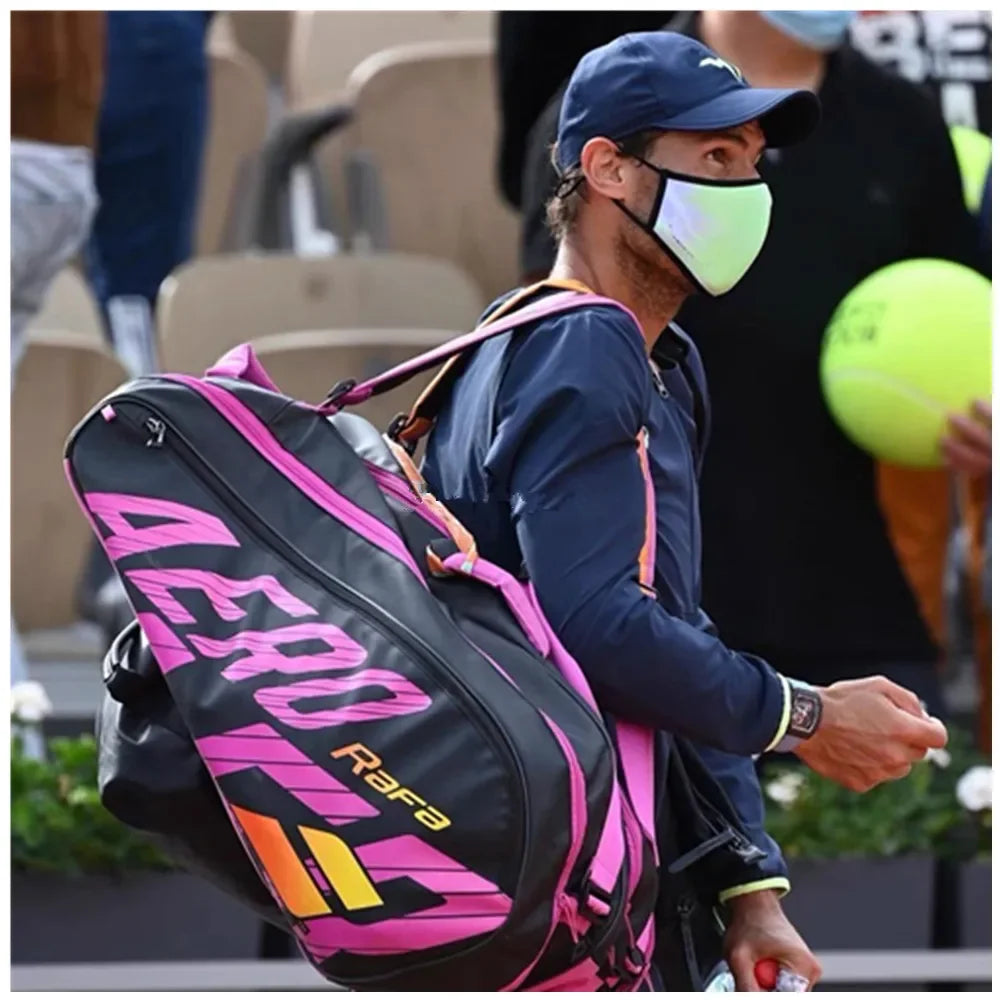 Professional BABOLAT Nadal Court Tennis Backpack Pure Aero Rafa 6R 9R 12R Men Women Tennis Racket Bag New Babolat Tennis Handbag