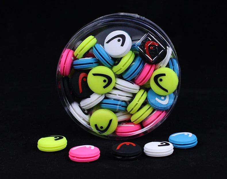 60pcs/lot Circular Tennis Racket Shock Absorber Vibration Dampeners Silicone Durable PRO DAMP JAR Tennis Accessories