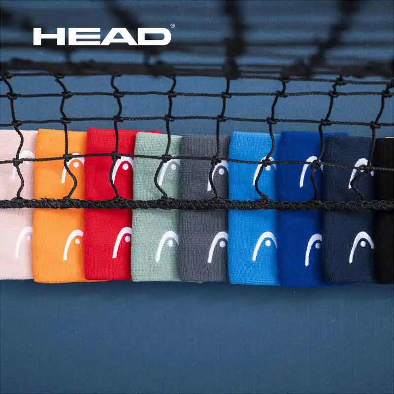 Original HEAD Tennis Wristband HEAD Wristband Badminton Basketball Running Fitness Sweat Absorbent Cotton Sports Wristband