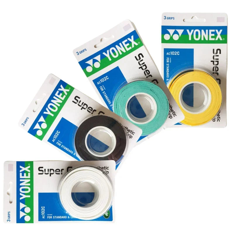 YONEX 3 Grips/Pack Cloth AC102 AC102EX 102C Hand Glue Tennis Badminton Racket Professional Anti-slip Rackets Padel Sticky Grip