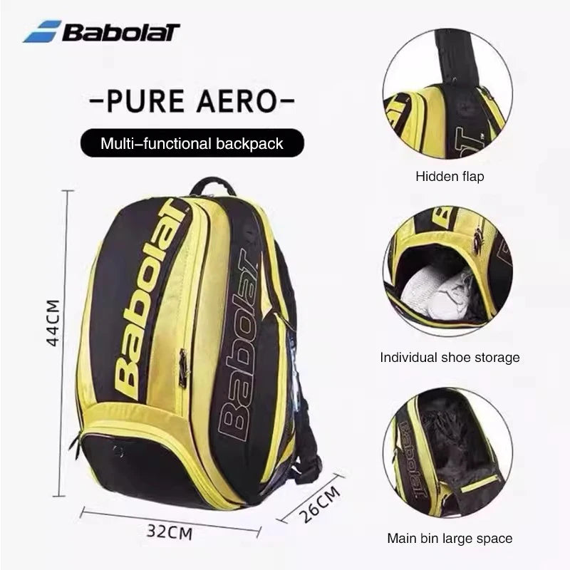 Original BABOLAT PURE AERO 2 Tennis Rackets Bag Tennis Bag Backpack Badminton Padel Racket Squash Racquet Backpack Tenis Raqueta