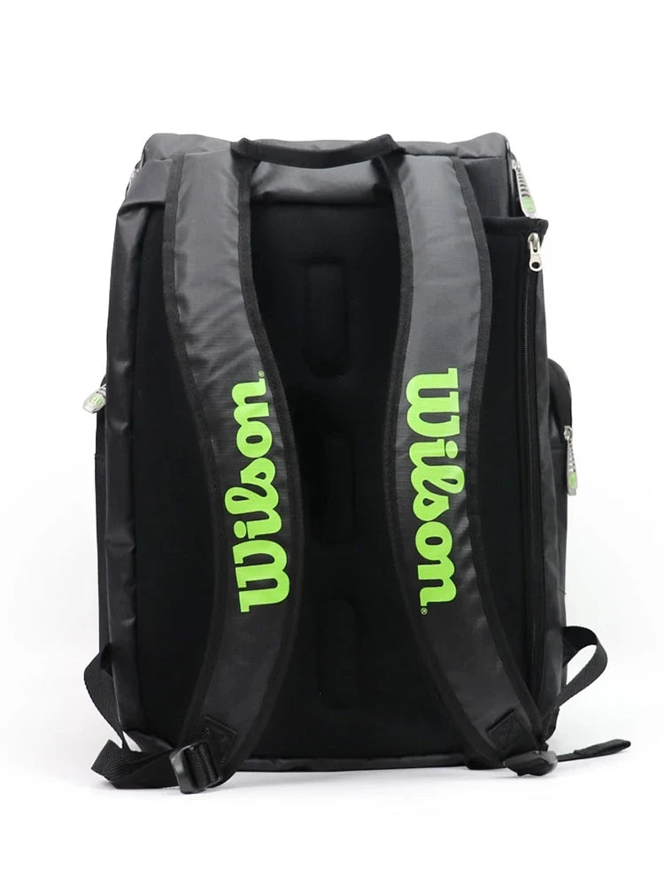 Wilson Tennis Bag Holds 2 Tennis Rackets Tennis Backpack Daily Portable Court Racket Bag Men Women Padel Sports Backpack