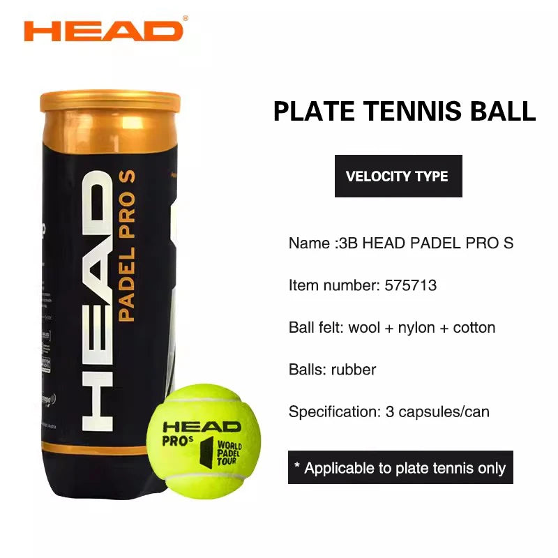 HEAD Professional Tournament Balls Lightweight  Durable Tennis Balls for Beginners Gold Balls Plate Padel Tennis Balls