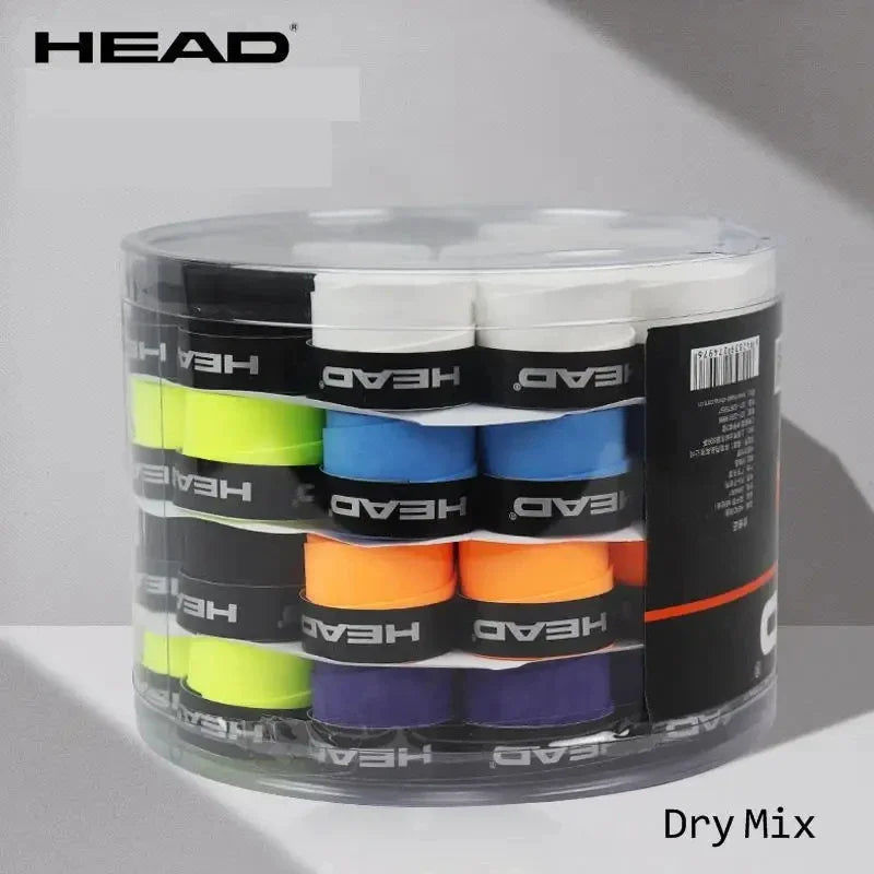 60pcs/lot HEAD Tennis Overgrip Anti Slip Padel Racket Hand Glue Rackets Grip Tape Training Sweatband Badminton Accessories