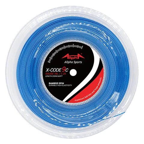 Allpha Tennis String 1.25mm Spin 200m Reels Polyester Gym Training Tennis Racquet String 40-60Pounds Bamboo String