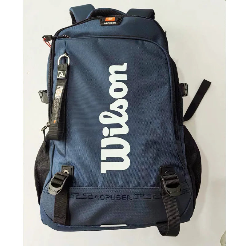 Genuine WILSON Tennis Bag Tour Team Tennis Racket Backpack Male Multifunctional Sports Bag Female Tenis Padel Racket Bag Badmint