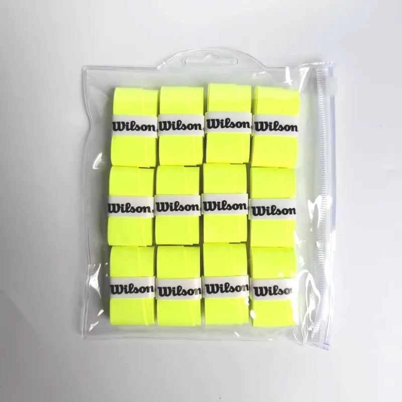 Original Wilson Overgrips Non-Slip Belt Tennis Racket Grip Sweat Band Absorption Grip Anti-Slip Band Sweatband Pu Handle 12PCS