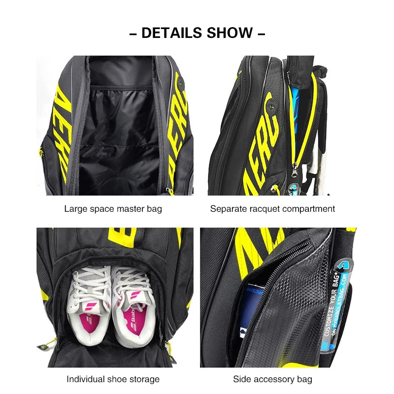 Original BABOLAT PURE AERO 2 Tennis Rackets Bag Tennis Bag Backpack Badminton Padel Racket Squash Racquet Backpack Tenis Raqueta