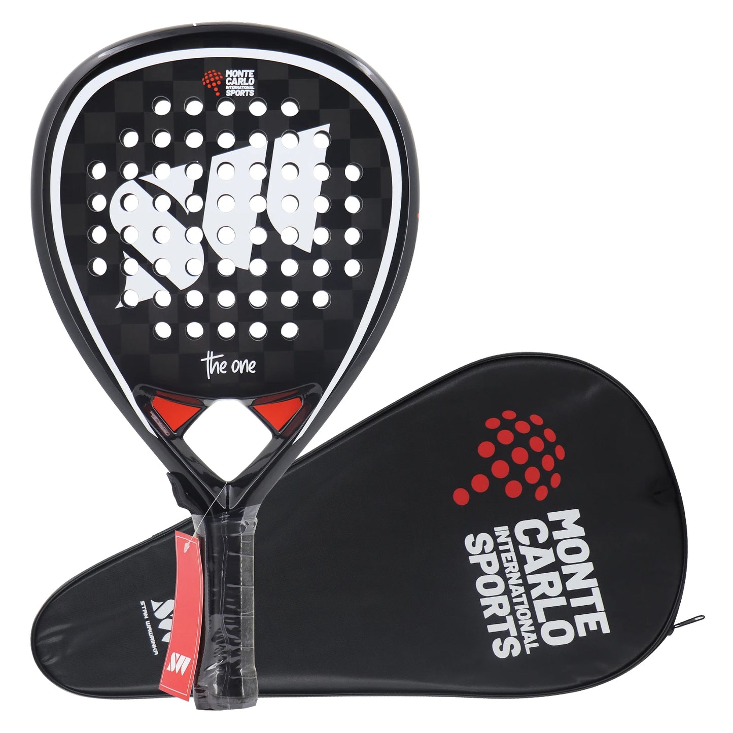 Padel Racket 3K/18K Carbon Fiber EVA Soft Training Rubber Padel Raqueta with Cover Round Shape High Balance