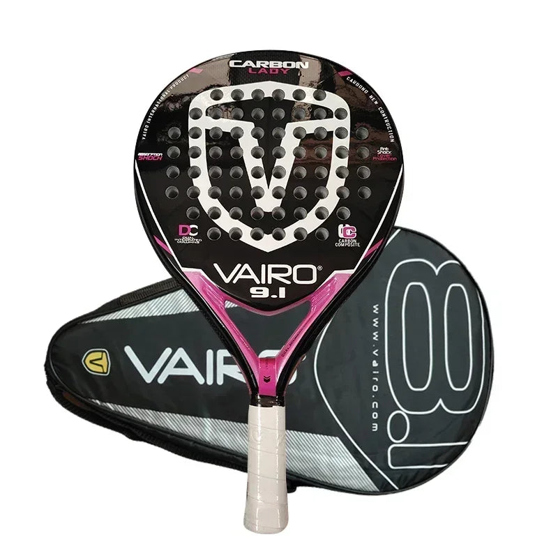 Professional Padel Tennis Racket, Soft Face, Carbon Fiber, Lightweight, Fashionable EVA Sports Equipment, High Quality, 2024