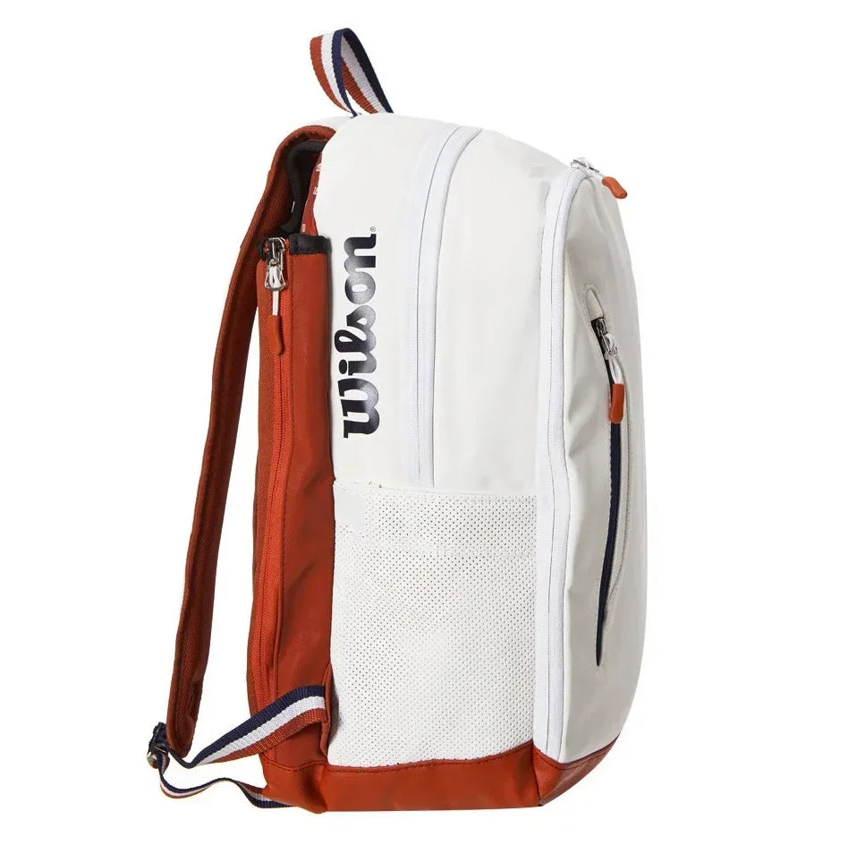 Wilson Roland Garros - Clay Tennis Bag, 2-racket Max Backpack with compartments, commemorative trip to the French Open