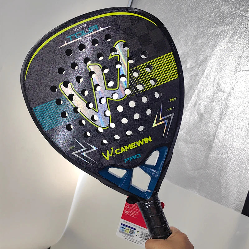 Camewin Carbon 18k Padel Racket Professional Tennis Racket 18k Carbon Fiber Paddle Shovel Mens Woman Fashion Beach Tennis Bag