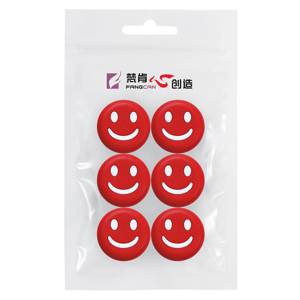 FANGCAN 6PC Smiley Face Tennis Dampener Silicone Tennis Racket Antivibrador