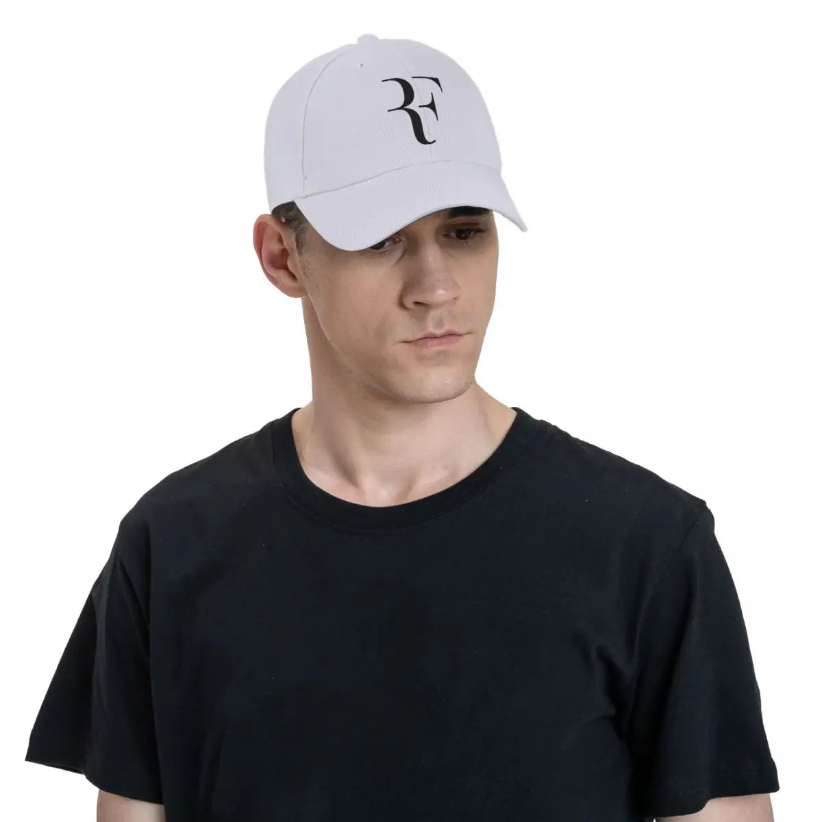 Men Women RF Roger Federer Patch Tennis Hats curved Baseball Caps Polyester Hat Trucker Hat Adjustable Sun Caps Summer