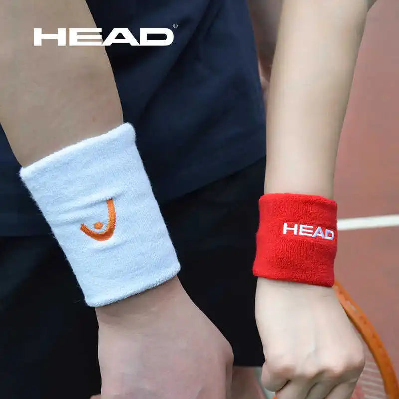 Original HEAD Tennis Wristband HEAD Wristband Badminton Basketball Running Fitness Sweat Absorbent Cotton Sports Wristband