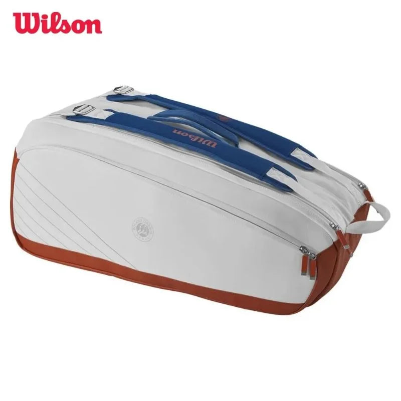 Wilson 2024 Tennis Duffel Racket Bag Super Tour Large Capacity Tennis Bag for 9/5 Racquets with Independent Inner Pocket