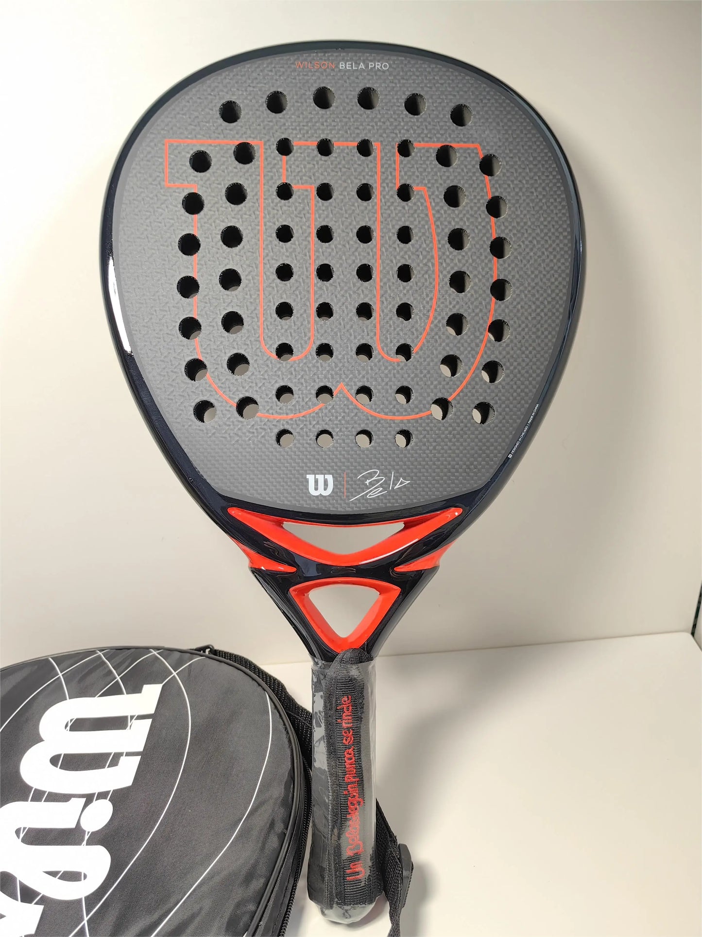 Wilson Professional Tennis Rackets Carbon Fibre Surface Diamond Shape with Eva Memory Flex Foam Core Padel Tennis Racquets