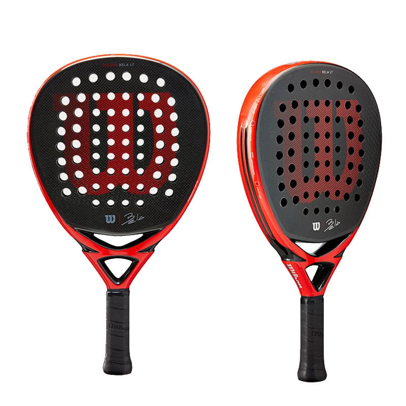 Wilson Professional Tennis Rackets Carbon Fibre Surface Diamond Shape with Eva Memory Flex Foam Core Padel Tennis Racquets