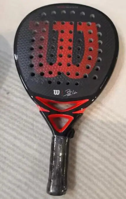 Wilson Professional Tennis Rackets Carbon Fibre Surface Diamond Shape with Eva Memory Flex Foam Core Padel Tennis Racquets