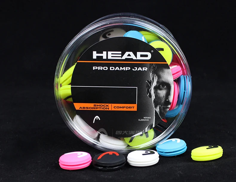 2pcs/lot HEAD Circular Tennis Racket Shock Absorber Vibration Dampeners Silicone Durable PRO DAMP JAR Tennis Accessories