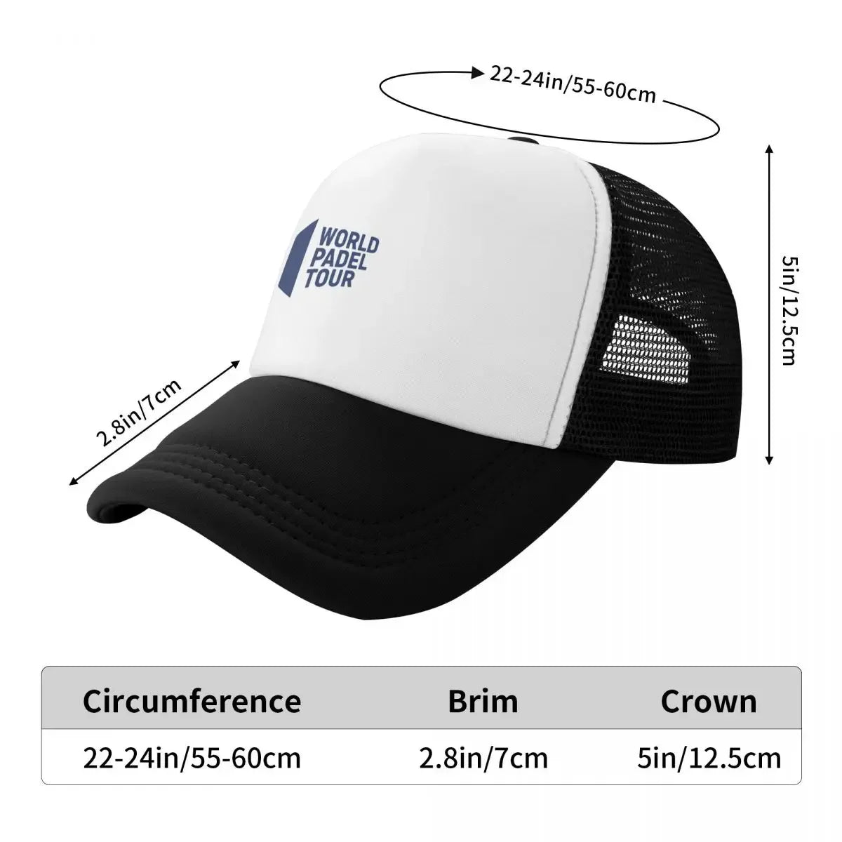 World padel tour logo blue Baseball Cap summer hat Snapback Cap Golf Wear Sun Cap Girl'S Hats Men's