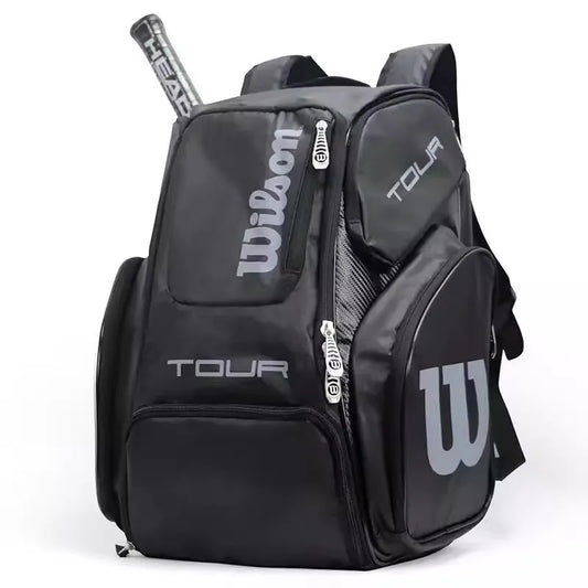 Wilson Tennis Paddle Backpack Squash Badminton Racket Bag Padel Racquetball Carrying Handbag Man Large Capacity Sports Bags