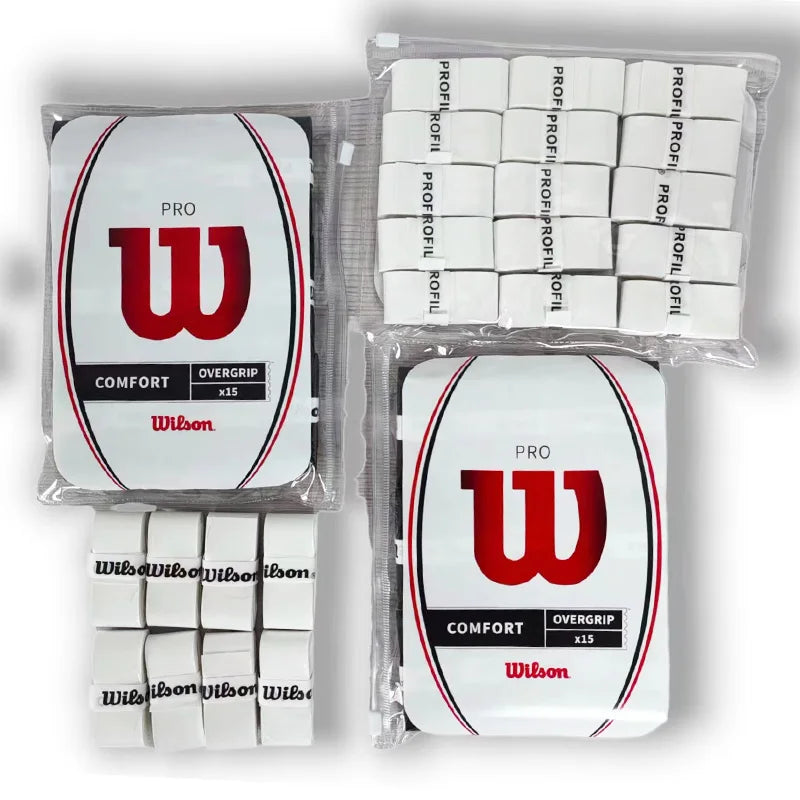 15 Pcs Original Wilson Tennis Racket Overgrip Non Slip padel Grips Tennis Racquet Sweat Absorption Tape Grip Tennis Accessories