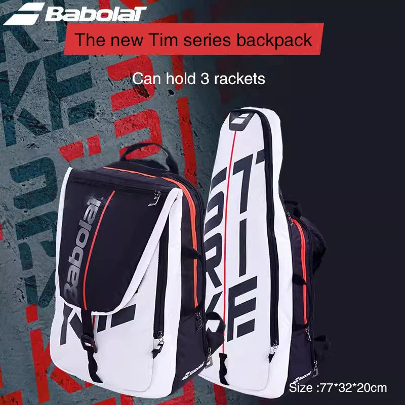 Original Babolat Tennis Backpack Wimbledon PURE WIM Tennis Bag 3 Tennis Rackets Bag Separated Shoes Compartment Beach Tennis Bag