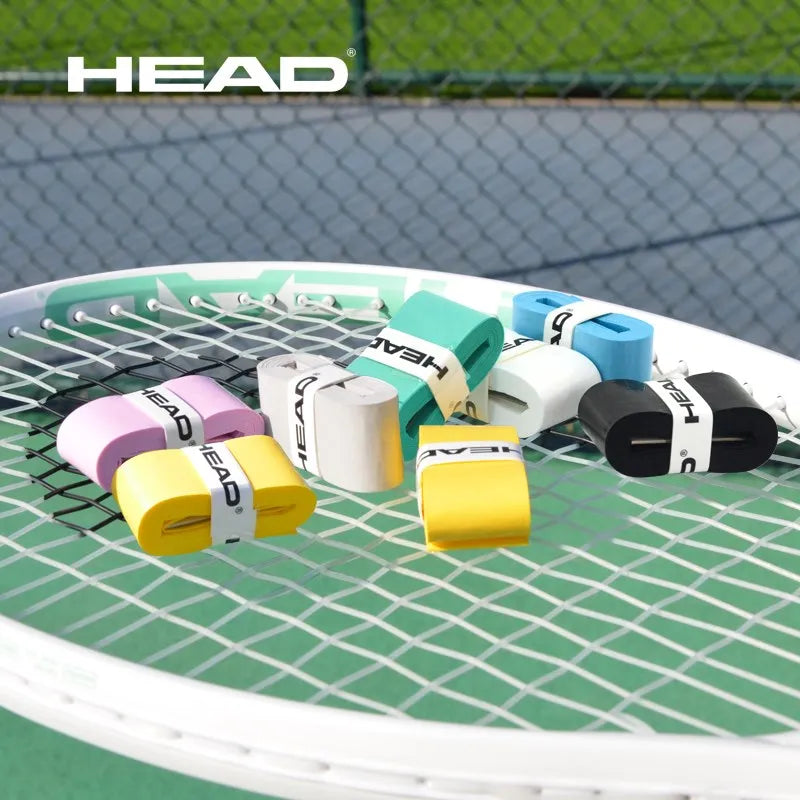 12pcs HEAD Overgrips Sweatband Tennis Racket Hand Rubber Anti-slip Rubber Racket Handle Strap Sweat Absorbent Wear Resistant