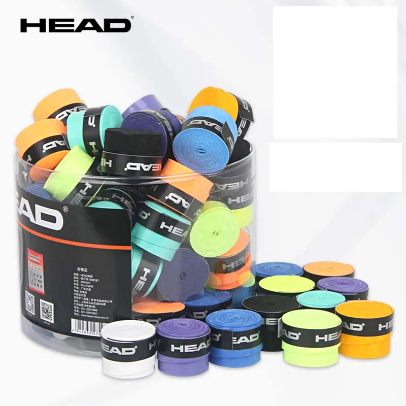 12 Pieces Original HEAD Overgrip Anti Slip Tennis Racket Sweatband Grips Padel Shock Absorption Grip Tape Training Accessories