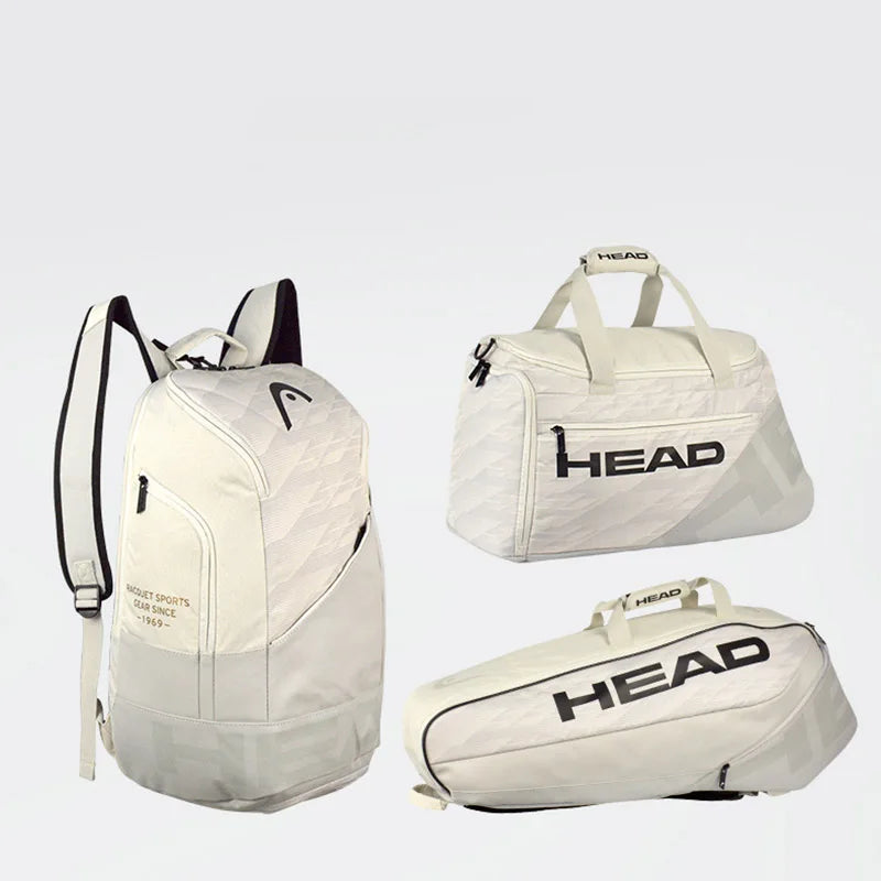 Genuine Head Tennis Backpack Team Multi-funtional Sports Badminton Racket Bag For 1-2 Pcs Padel With Shoes Bag