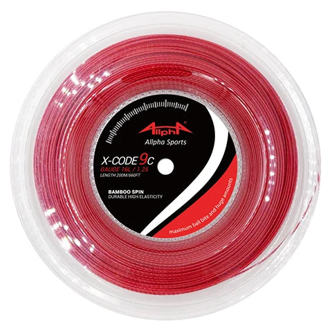 Allpha Tennis String 1.25mm Spin 200m Reels Polyester Gym Training Tennis Racquet String 40-60Pounds Bamboo String