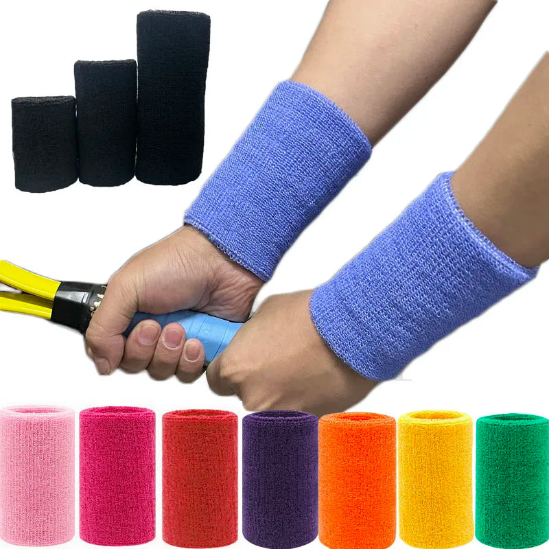 2 Pcs Towel Sports Wristbands Tennis Sweat Bands Wrist Guard For Basketball Volleyball padel Fitness Sweatbands Wrist Wrap Cuff